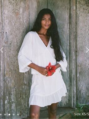 Indigo Luna wrap top and skirt set